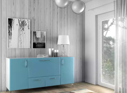 Babyblauw dressoir luxe woonkamer wandkasten meubels commodes